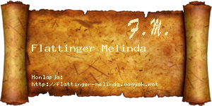 Flattinger Melinda névjegykártya